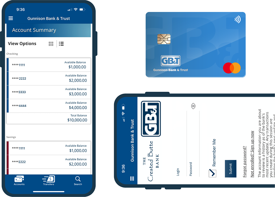 debit card and cell phones