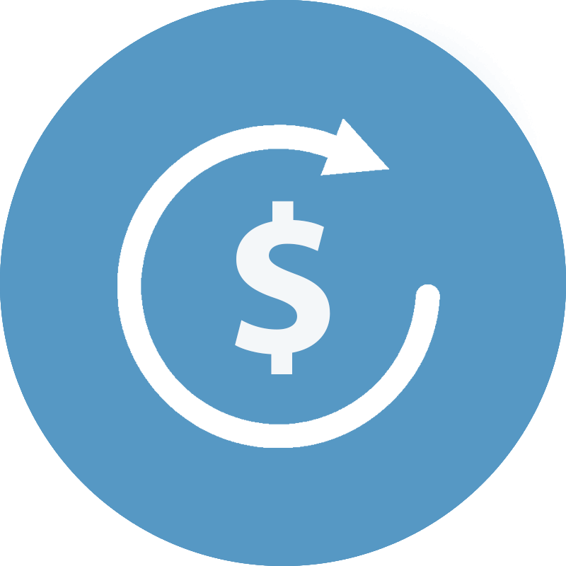 dollar sign and arrow icon